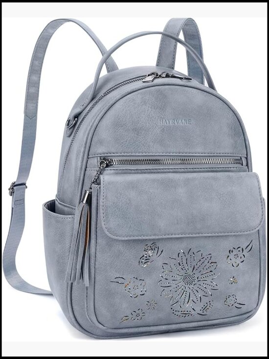 Mini PU Leather Backpack Purse Lightweight Daypack Convertible Shoulder Bag main image 7